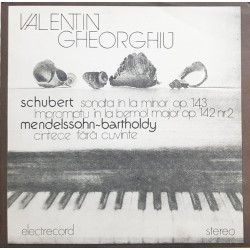 Schubert* / Mendelssohn* - Valentin Gheorghiu – Recital De Pian